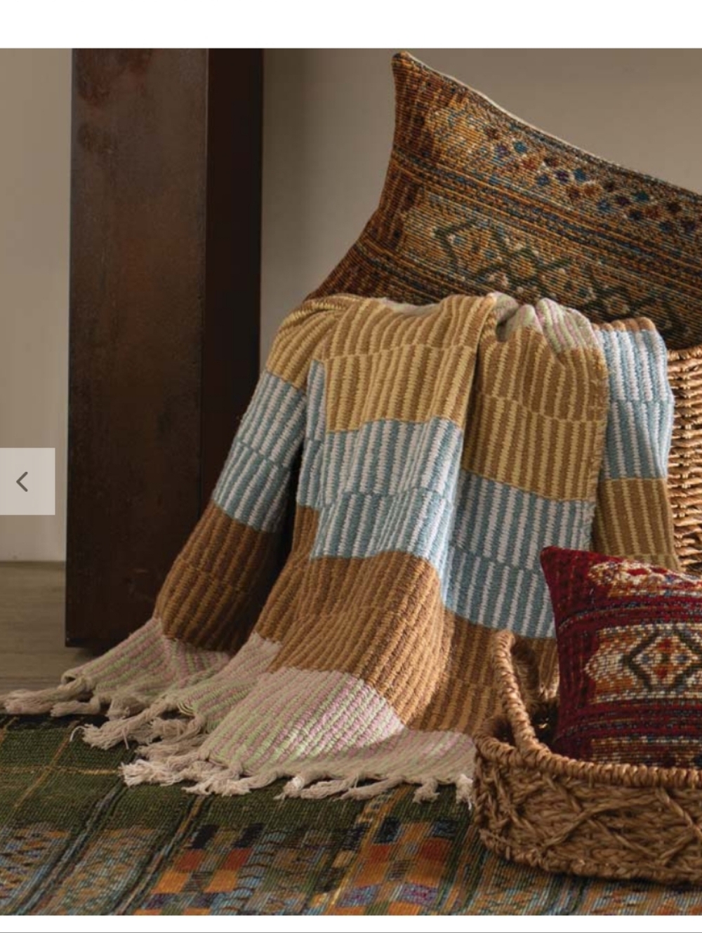 Ecovibe Reclaimed Cotton Woven Throw Blanket